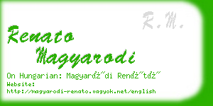 renato magyarodi business card